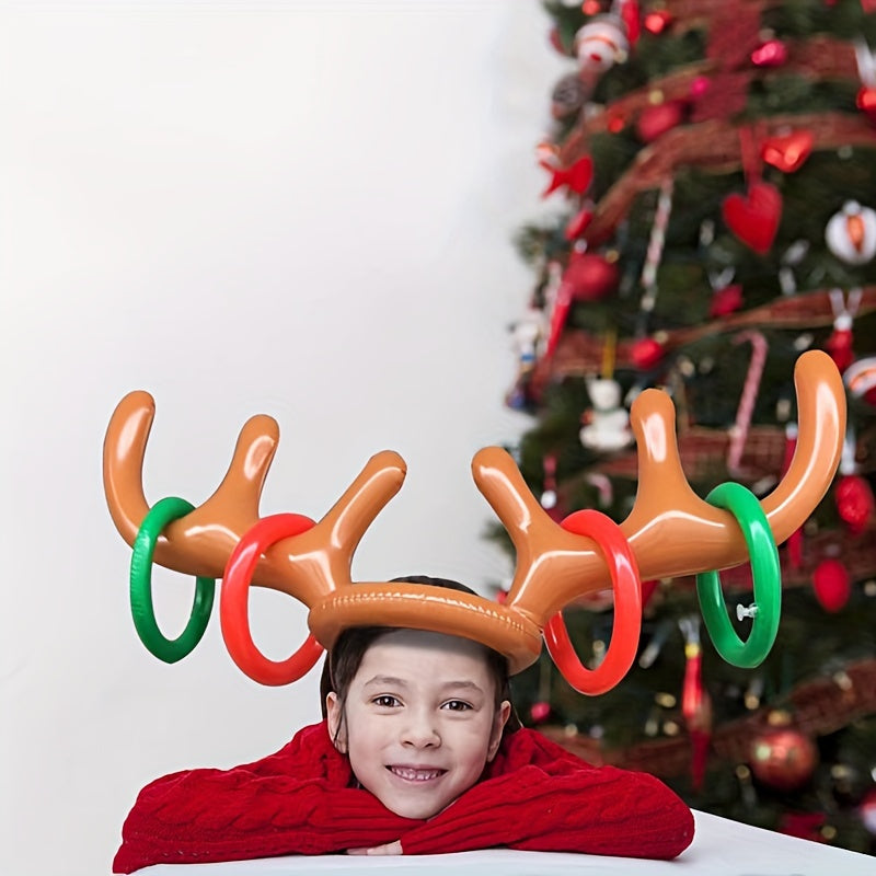 Inflatable Antlers Christmas Hat Kids & Adults Game Props