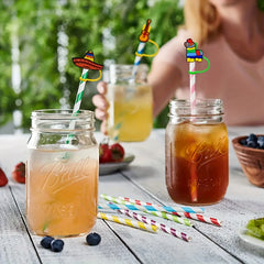 10pcs Cartoon Reusable Silicone Straw Caps Dustproof Cup Stopper