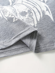 Skull Print Crop Tube Top Y2K Sexy Strapless Top For Summer