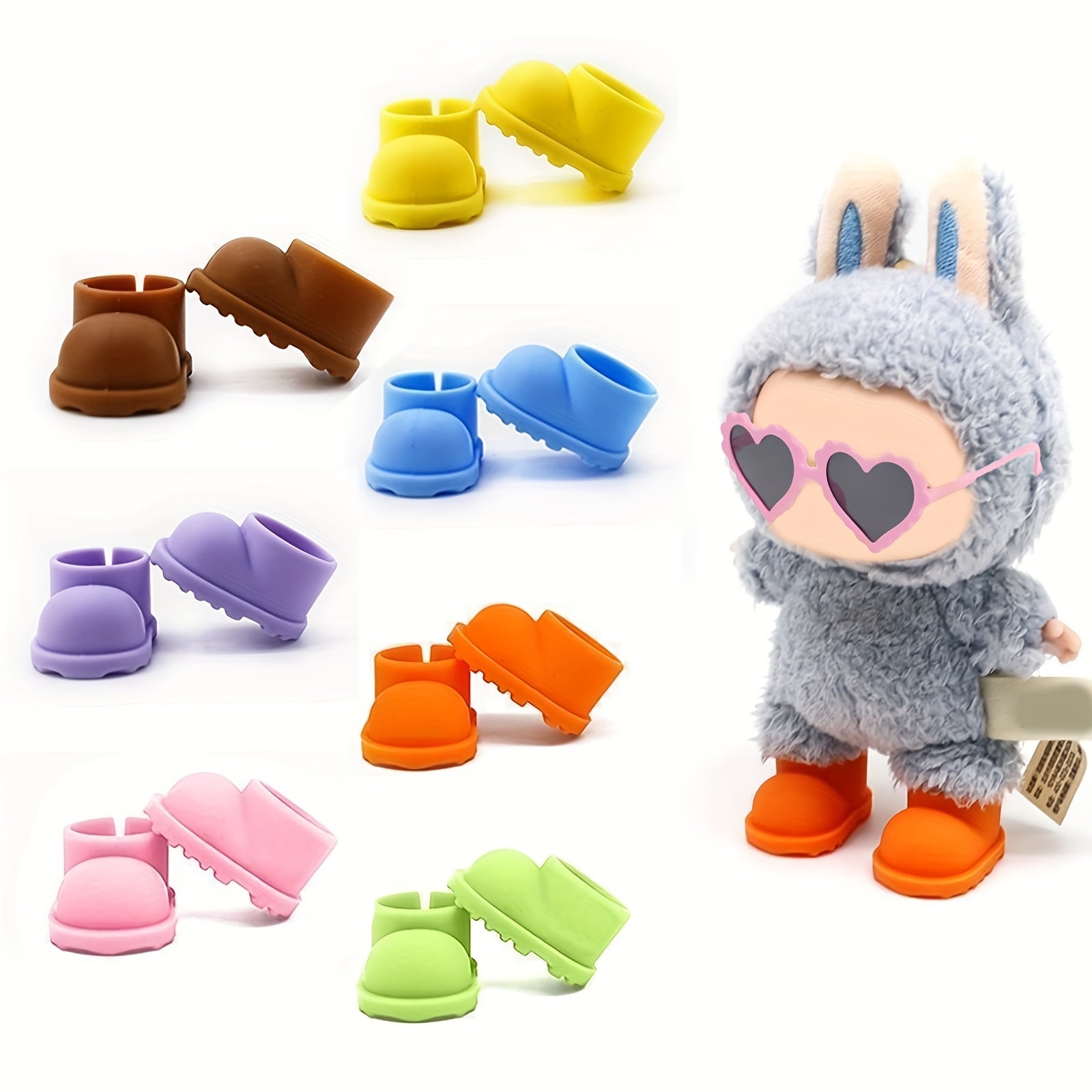 LABUBU & 12-15 Dolls Shoes, Comfortable Material, Excludes Doll & Cloth