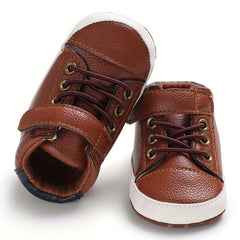 Casual Comfortable Boots for Baby Boys with Hook and Loop Fastener