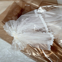 Bridal Butterfly Bow Veil Sheer Polyester Spandex Wedding Photogra