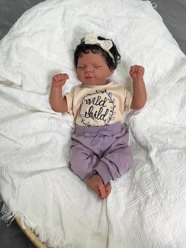 17in Reborn Baby Doll Cloth Body Toy with Light Beige Limb