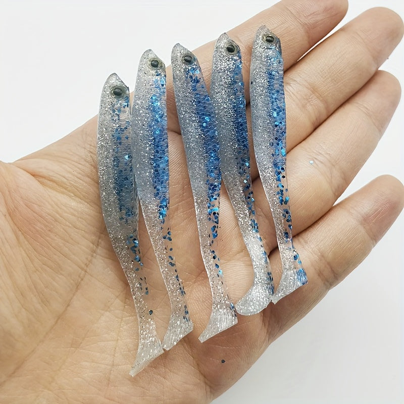 5pcs Fishing Lures T tail Soft Bait 6 1 8g Artificial Swimbait Fishing Accessori