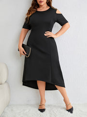 Women's Cold Shoulder High Low Formal Dress