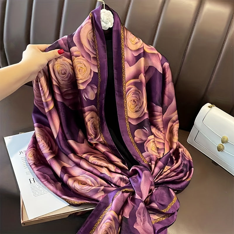 Sunproof Silk Scarf Women's Vacation Shawl