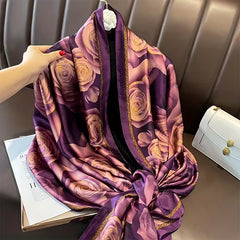 Sunproof Silk Scarf Women's Vacation Shawl