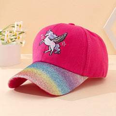 Kids Rainbow Unicorn Baseball Cap Visor