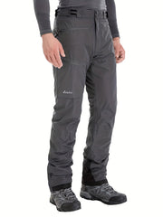Men's Thermal Ski Pants Windproof Thick With Zippered Pockets