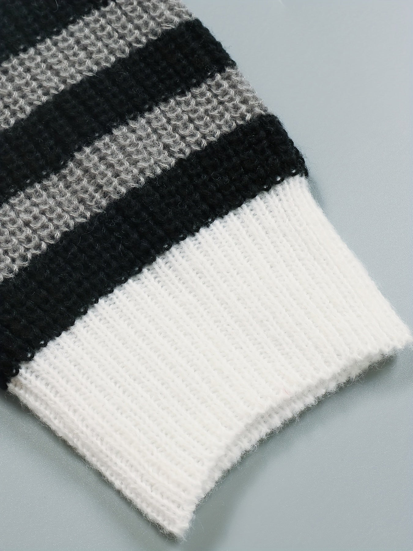 Colorblock Stripe Print Cardigan
