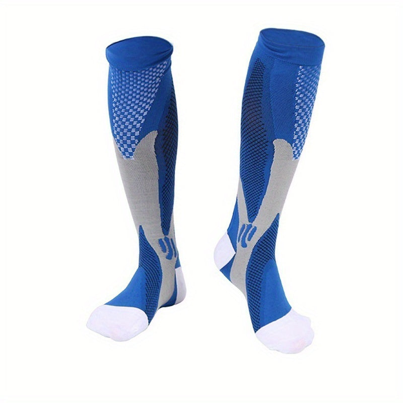 Compression Socks 15-30 MmHg Striped Athletic Stockings