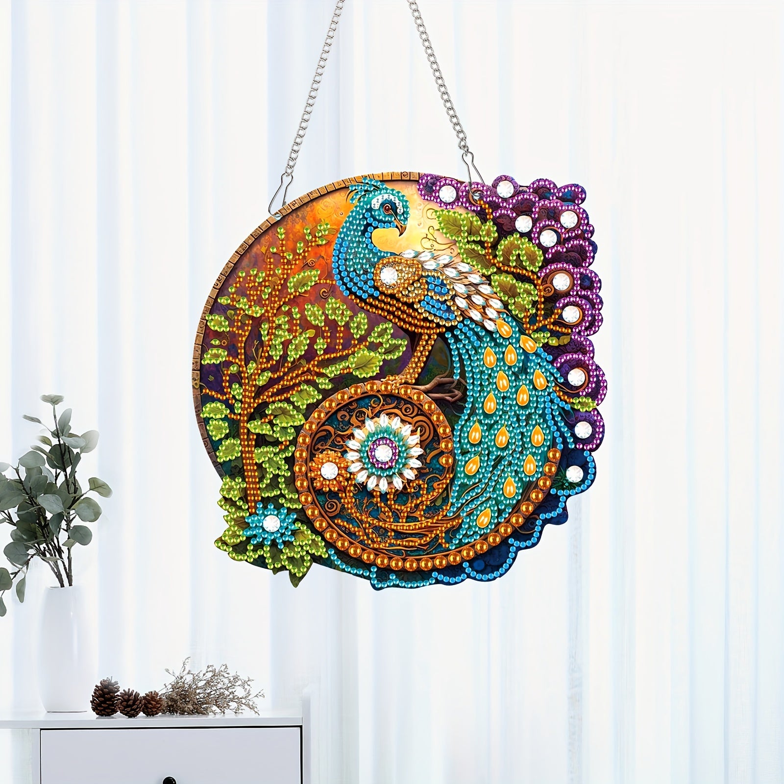 Peacock Diamond Painting Kit DIY Pendant Home Decor