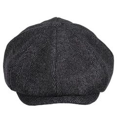 Vintage Herringbone Tweed Newsboy Cap Cosplay Hat