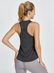 Women's U Neck Racer Back Tank Tops for Yoga & Workout