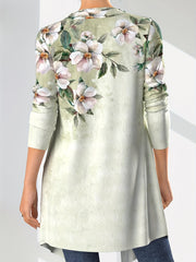 Floral Print Tank Top & Cardigan Set