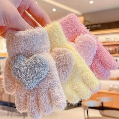 Plush Warm Gloves for Boys & Girls, Up to 4 Years Old