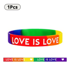 Love Is Love LGBTQ Rainbow Silicone Bracelet