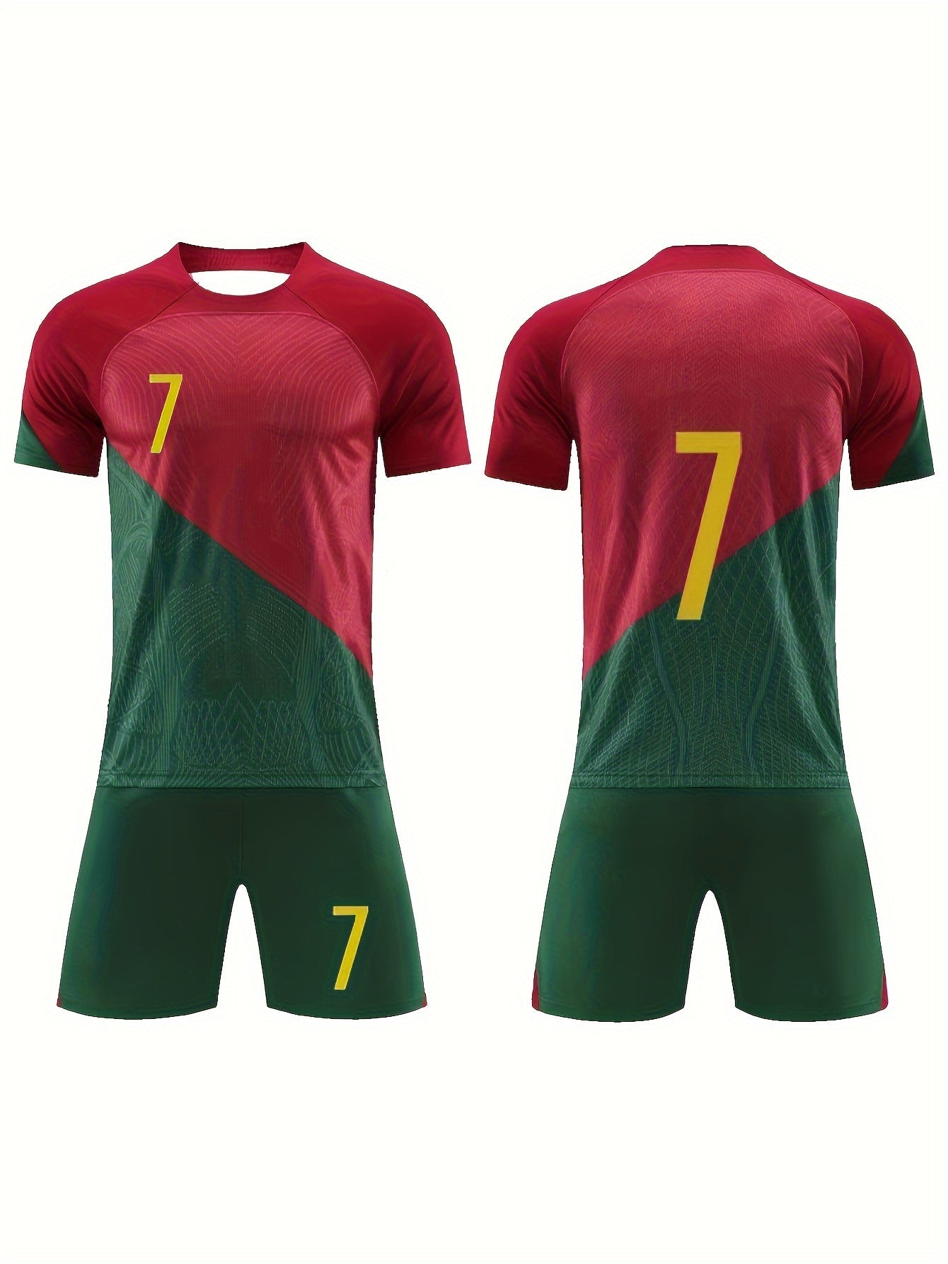 Portugal Kids Soccer Practice Jersey Outfit