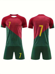 Portugal Kids Soccer Practice Jersey Outfit