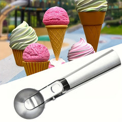 Stainless Steel Ice Cream Scoop & Fruit Spoon