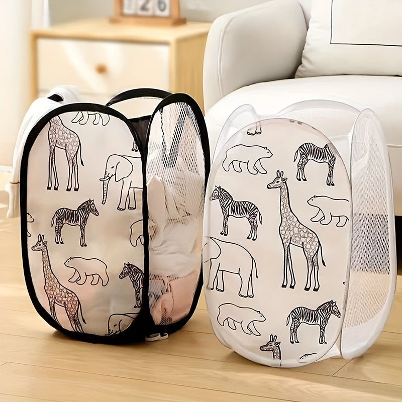 Cartoon Giraffe Laundry Basket Pop up Laundry Hamper With Handles