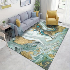 Modern Crystal Fleece Geometric Area Rug Non-Shedding Machine Washable
