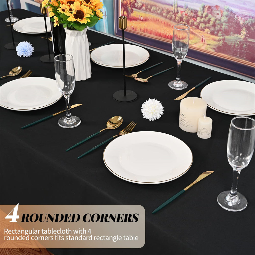 4pcs Elastic Table Cover Round Stretch Tablecloth Cocktail Fitted Tablecloths