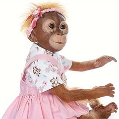Realistic 21inch Reborn Monkey Doll Soft Silicone Vinyl Newborn Baby Monkey