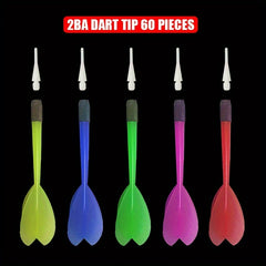 60pcs 2BA Pom Plastic Dart Tip Soft Dart Tips Replacement