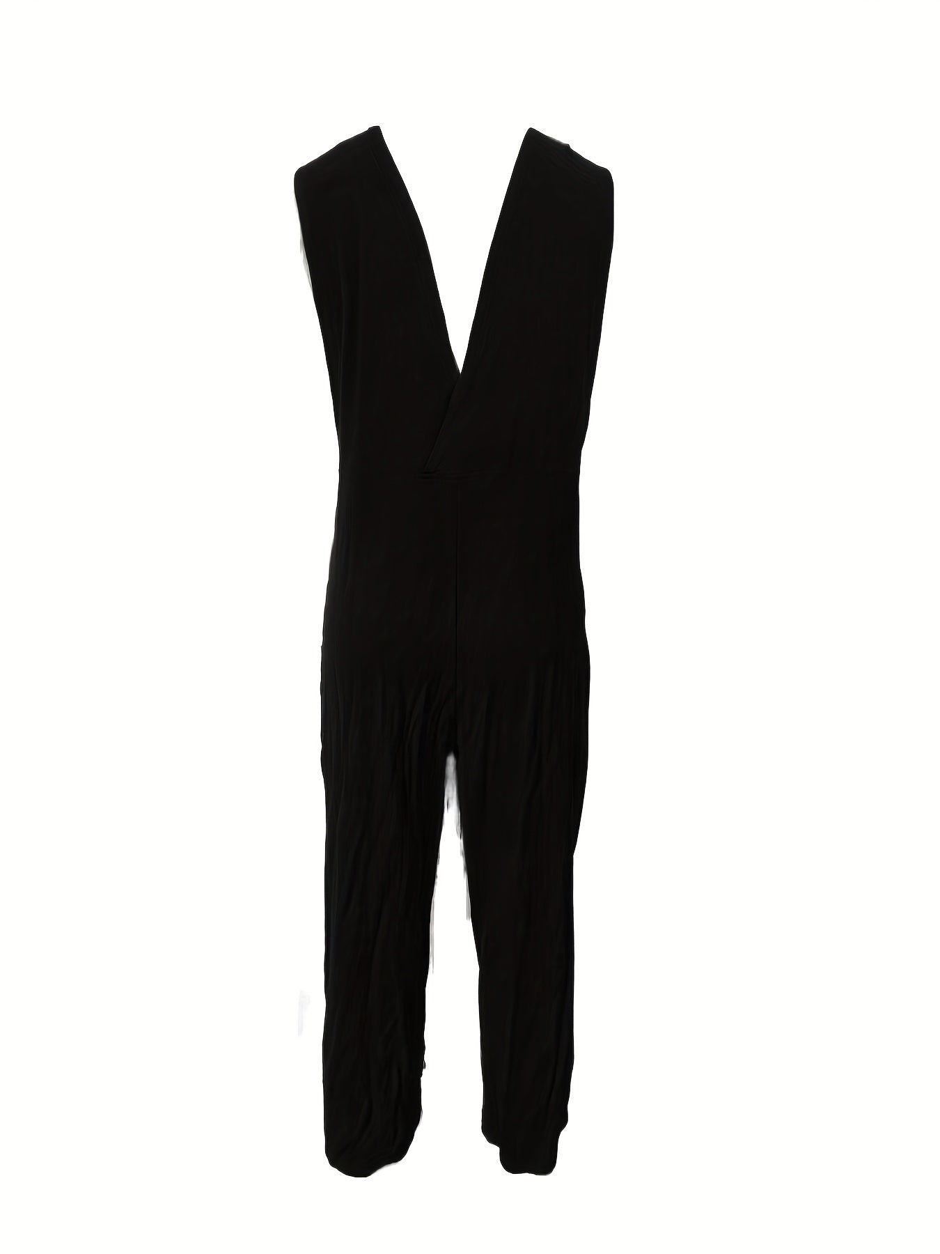 Backless Overall Jumpsuit Solid Wide Leg Jumpsuit
