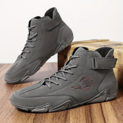 Men's Solid Ankle Boots Non Slip Casual Durable Shoes