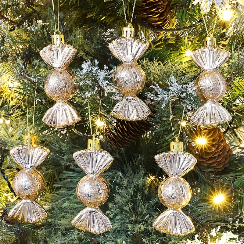 6pcs Christmas Candy Props Tree Pendants