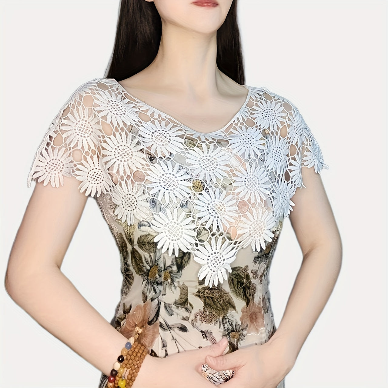 Sunflower Hollow Out Shawl Vintage Cape for Party Prom Wedding