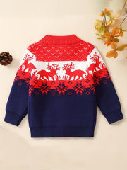 Baby's Christmas Costume Long Sleeve Zip Up Sweater