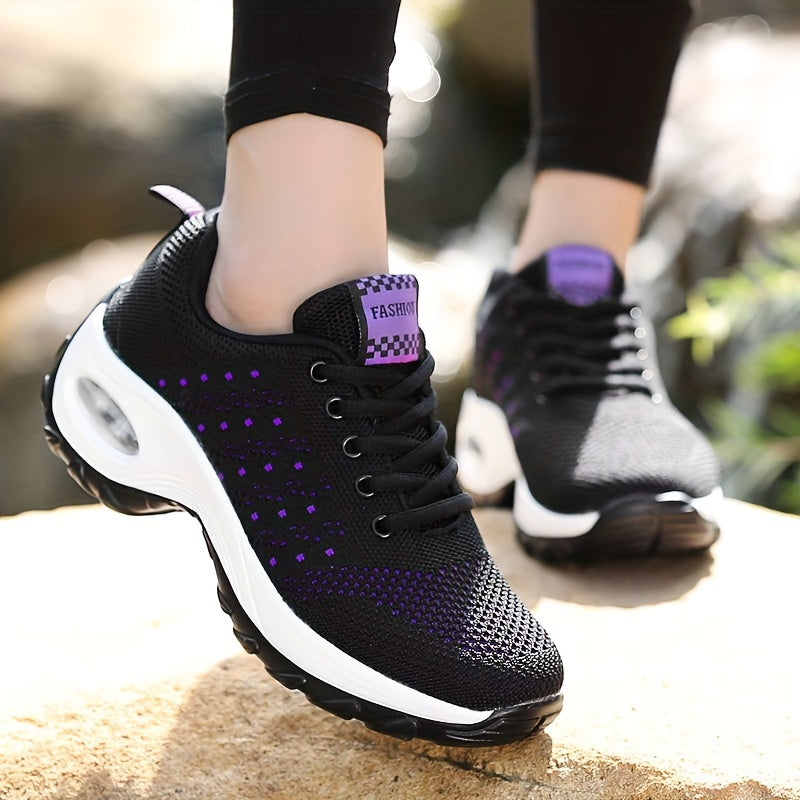 Women's Breathable Running Shoes Air Cushion Mesh Athletic Sneakers