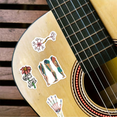 50pcs Anatomy Organ Doodle Stickers for Guitar Laptop Water Cup Luggage Helmet