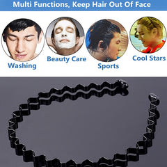 2pcs Non Slip Wave Headbands Sports Hair Accessories
