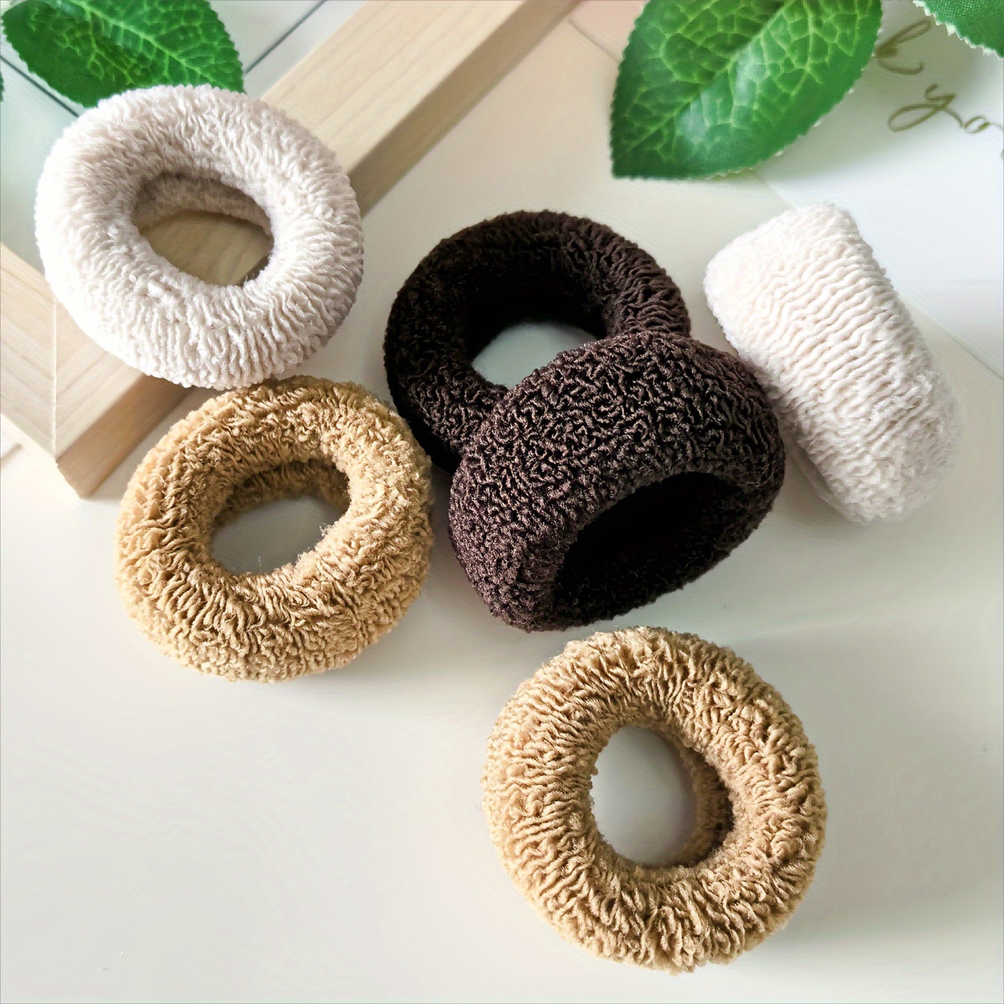 6pcs Large Size Thick Hair Rope Sports Hair Ties High Elastic Hair Bands