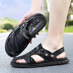 Men's Slip On Beach Sandals Solid Casual Shoes