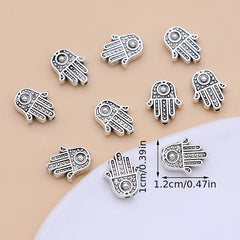 20Pcs Fatima Hand Loose Spacer Beads Jewelry Making DIY Craft