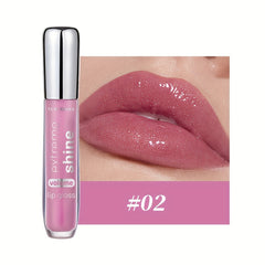 6 Colors Pearlescent Lip Honey Glaze Dewy Plumping Lip Glass