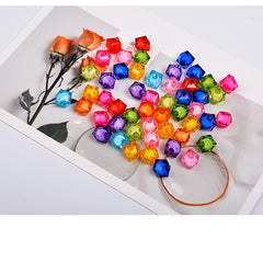 100 Pcs 8mm Square Acrylic Faceted Beads DIY Jewelry Accessory Beads