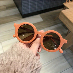 Girls Round Frame Sunglasses UV Resistant Kids Accessory