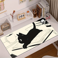 Cat Office Desk Pad Set Keyboard & Mouse Pad 2pcs