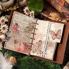 50pcs Flower Fairy Theme Retro Bill Decoration Pack