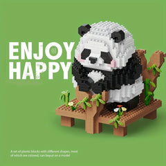 Big Panda Orchid Flowers Micro Building Blocks Educational Toy
