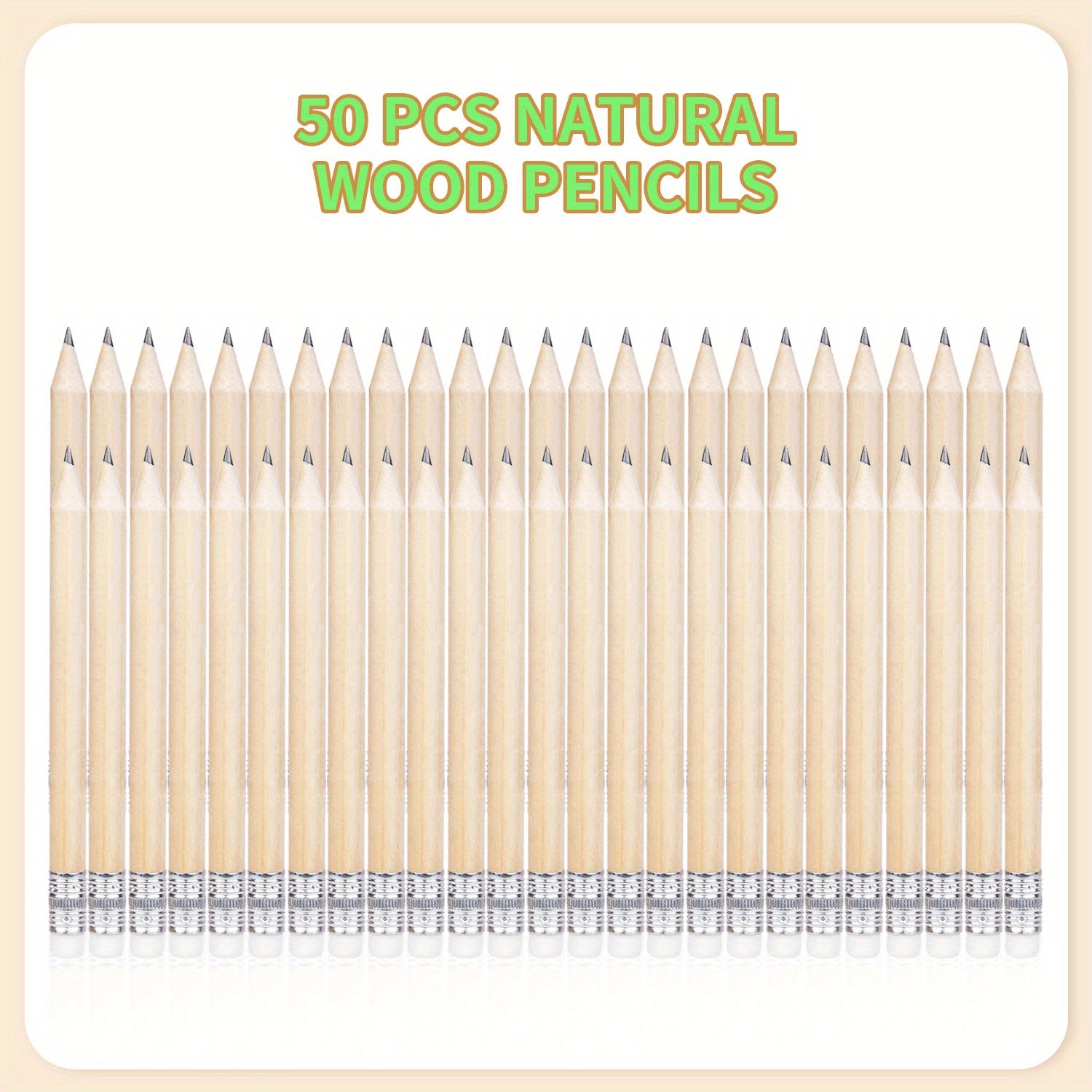 Natural Wood Golf Pencil Half Pencil With Eraser Mini Pencil