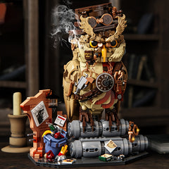 1286pcs Advanced Owl Model Building Blocks Creative Detective Owl Set