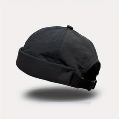 Quick Drying Brimless Docker Cap Solid Skull Cap Adjustable Beanie