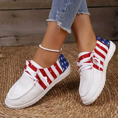 Women's Star Spangled Canvas Shoes Casual Lightweight Low Top Shoes
